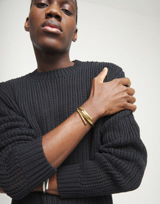 Unode50 Gold Plated Intertwined Bangle