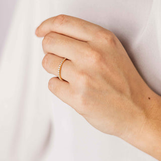 Gisser Gold Plated Pavé Stackable Ring