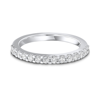 Platinum 0.50ct Micro Claw Set Diamond Half Eternity Ring
