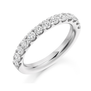 Platinum 1.00ct Claw Set Diamond Eternity Ring