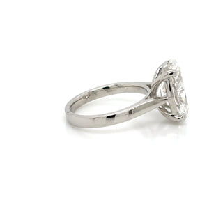 Platinum 5.09ct Oval Lab Grown Diamond Engagement Ring