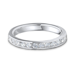 Platinum 0.50ct Channel Set Diamond Half Eternity Ring