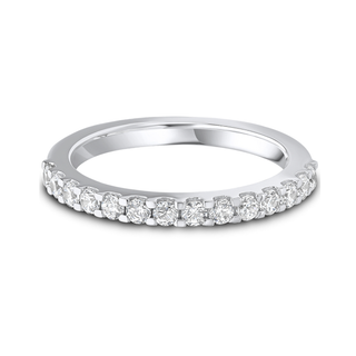 Platinum 0.50ct Brillaint Cut Diamond Micro Claw Set Half Eternity Ring