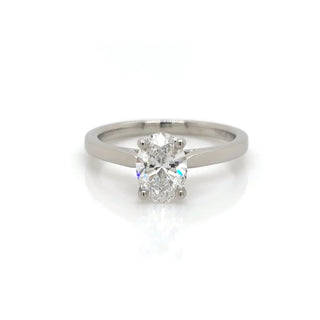 Platinum 1.04ct Oval Lab-Grown Diamond Ring