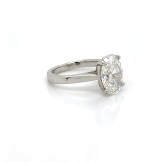 Diamond ring on a white background