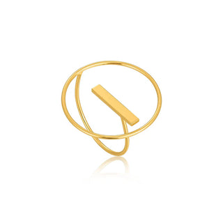 Golden Modern Circle Adjustable Ring