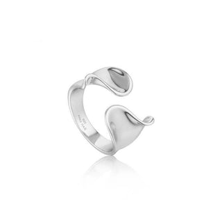 Silver Wide Twist Adjustable Ring