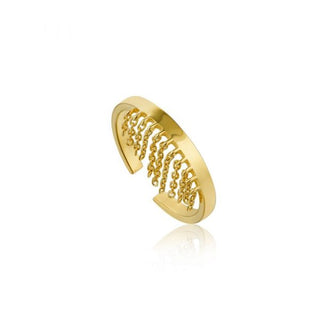 Golden Fringe Fall Adjustable Ring