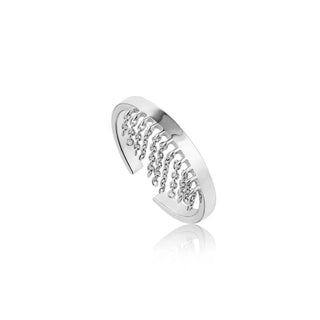 Ania Haie Silver Fringe Fall Adjustable Ring