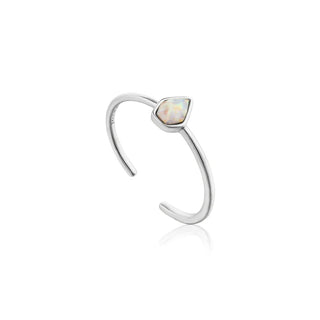 Silver Kyoto Opal Adjustable Ring