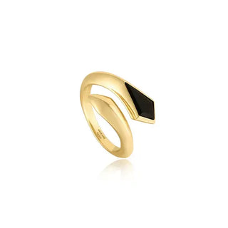 Ania Haie Black Wrap Adjustable Ring | R053-03G