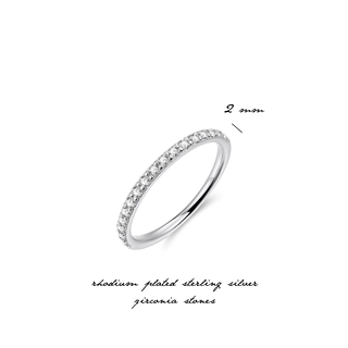 Gisser CZ Pavé Stackable Ring