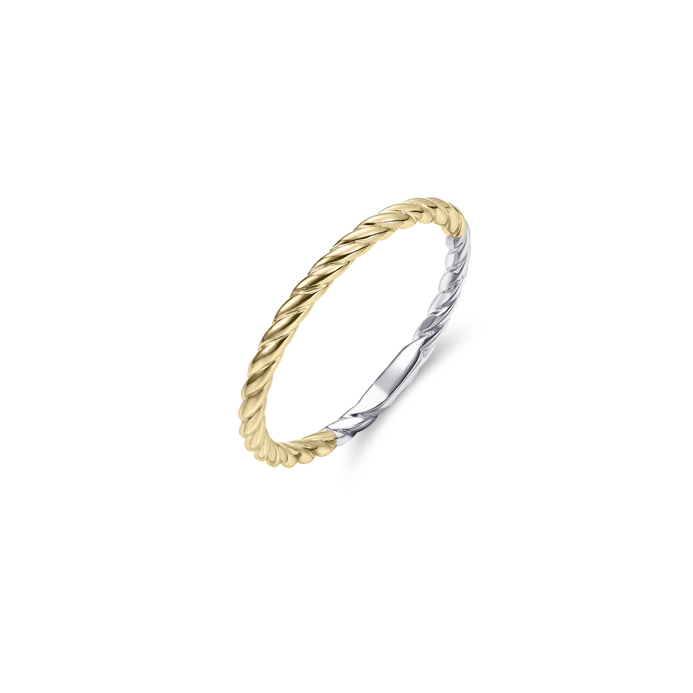 Gisser Gold Plated Rope Stackable Ring – Strange the Jewellers