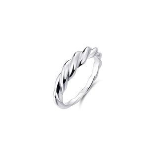 Gisser Silver Rope Stackable Ring