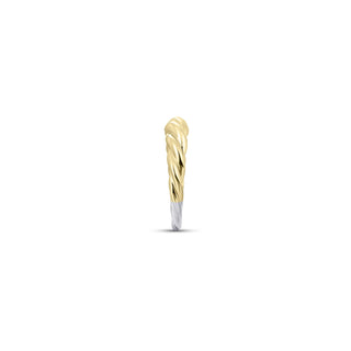 Gisser Gold Plated Rope Stackable Ring