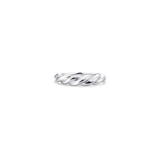 Gisser Silver Rope Stackable Ring