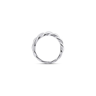 Gisser Silver Rope Stackable Ring