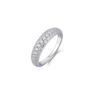Gisser Silver CZ Pavé Dome Ring