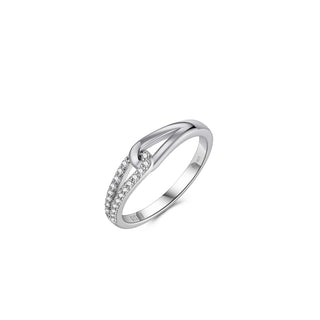 Gisser Silver CZ Forever Sparkle Ring