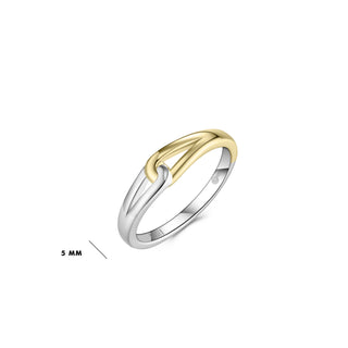 Gisser Silver Gold Plated Forever Ring