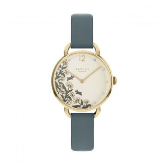 Radley Ladies Floral Dial Teal Strap Watch