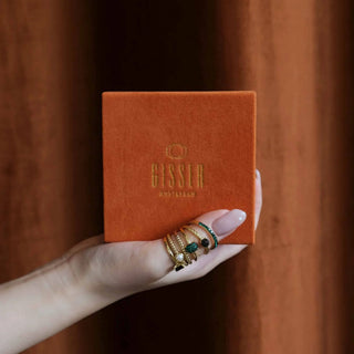 Gisser Silver Gold Plated Beaded Stacking Ring