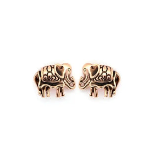 Rose Gold Elephant Stud Earrings