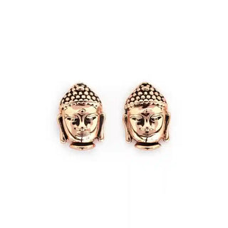 Rose Gold Buddha Stud Earrings