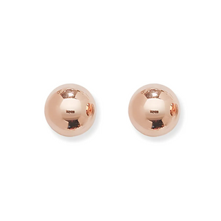 Rose Gold Plated Domed Stud Earrings