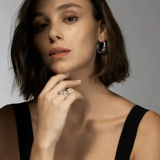 Shaun Leane Silver Sabre Deco Twist Ring
