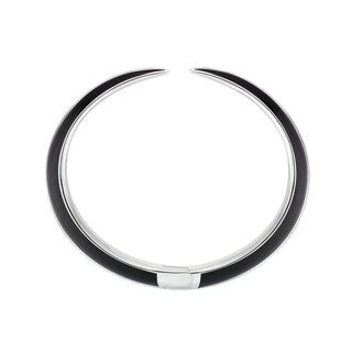 Shaun Leane Silver Sabre Deco Black Ceramic Bangle