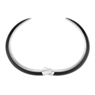 Shaun Leane Silver Sabre Deco Black Ceramic Bangle