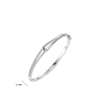 Gisser Silver CZ Forever Bangle