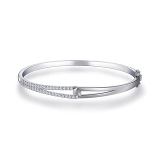 Gisser Silver CZ Forever Bangle