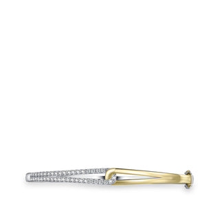 Gisser Silver Gold Plated CZ Forever Bangle