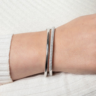 Gisser Silver Polished Bangle