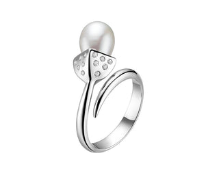 Fei Liu Snowdrop Open-End Ring With Cubic Zirconia