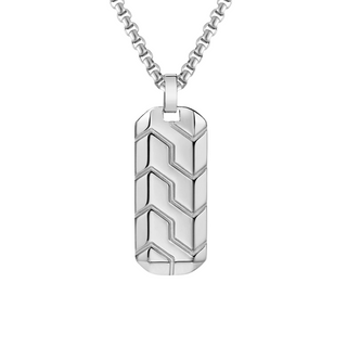Stainless Steel Tire Effect Dog Tags | Jewellery For Men