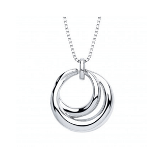 Silver Double Loop Pendant