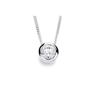 Silver CZ Slider Pendant