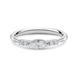 9ct White Gold Laboratory-Grown Diamond Maya Ring