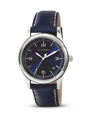 Elliot Brown Kimmeridge Blue Leather Watch