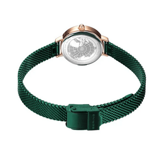 Bering Ladies Green & Rose Gold Watch | 11022-868 |Women's Green Watch 