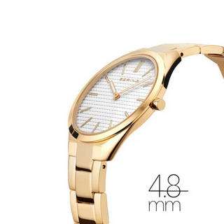 Bering Ladies Ultra Slim Gold Watch | 17231-734 | Patterned Dial Watch
