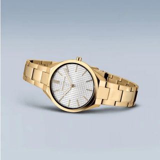 Bering Ladies Ultra Slim Gold Watch | 17231-734 | Patterned Dial Watch