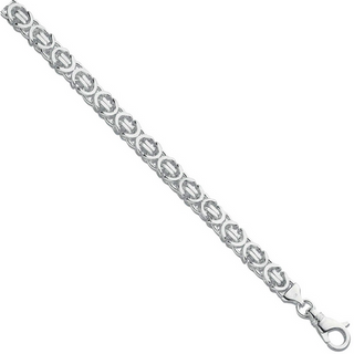 Silver Heavy Byzantine Bracelet