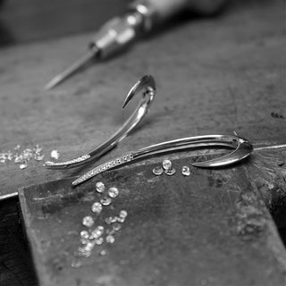 Diamond drop earrings