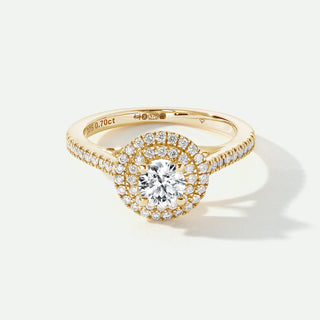 Sienna | 9ct Yellow Gold 0.70ct tw Lab Grown Diamond Double Halo Ring