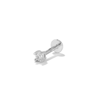 Classic CZ Cartilage Stud | Silver Cartilage Stud Earrings