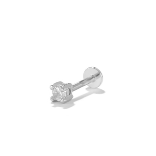 Classic CZ Cartilage Stud | Silver Cartilage Stud Earrings